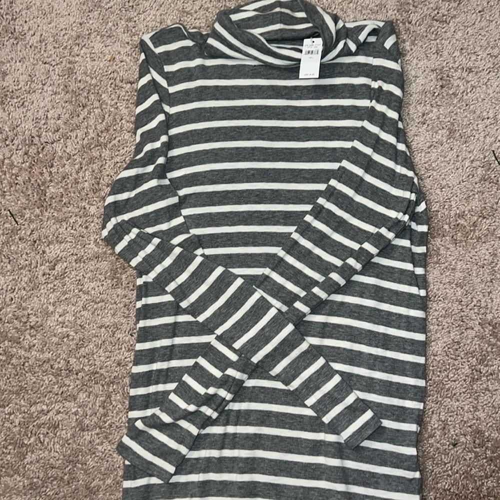 Striped turtleneck